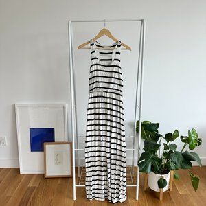 LUSH racerback maxi dress, Black and White striped, US Size S